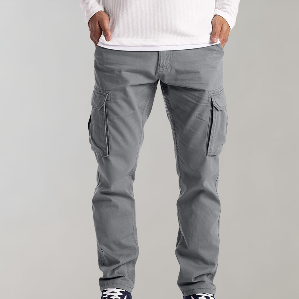 Comfortable Cargo Trousers for Men - Jasper-Light grey-XS-The Livary