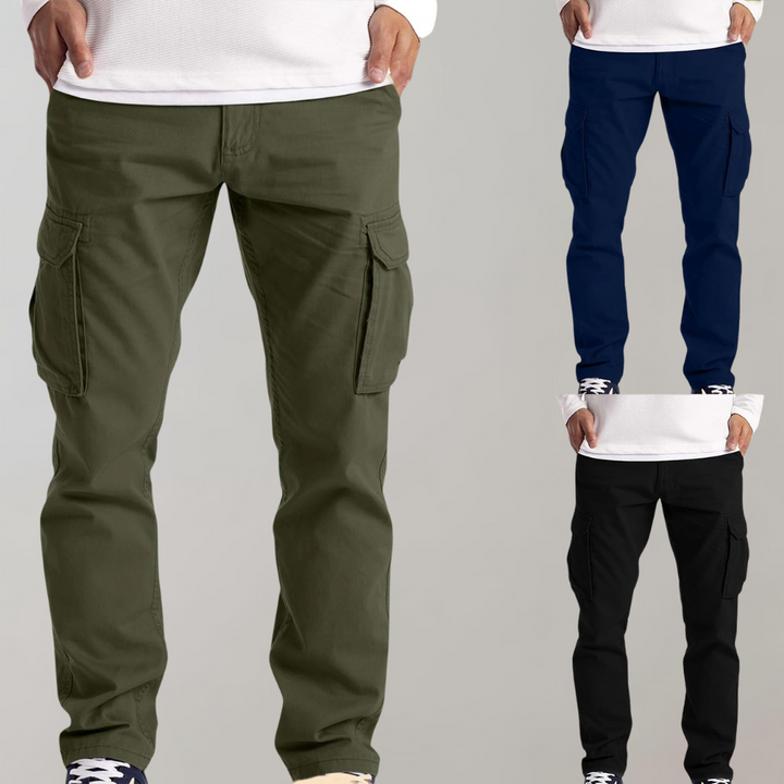 Comfortable Cargo Trousers for Men - Jasper-Green-XS-The Livary