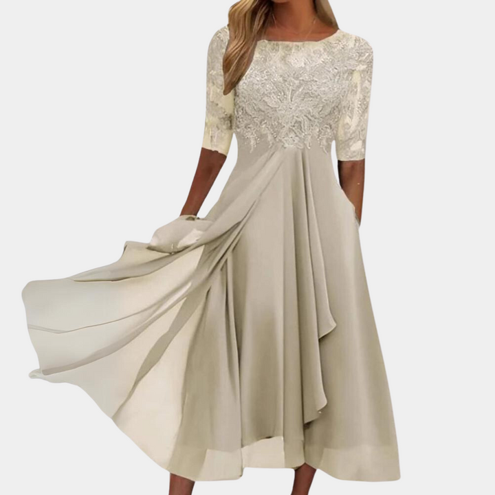 Stylish Dress - Viviana-Gold-S-The Livary