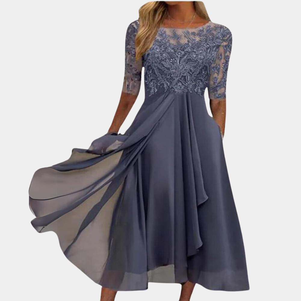 Stylish Dress - Viviana-Purple-S-The Livary