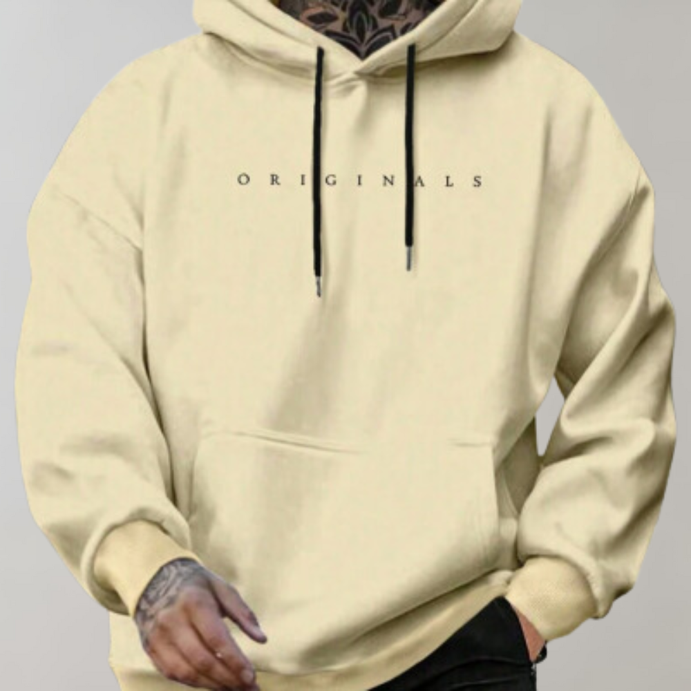 Comfortable Men's Hoodie - Mika-Yellow-S-The Livary