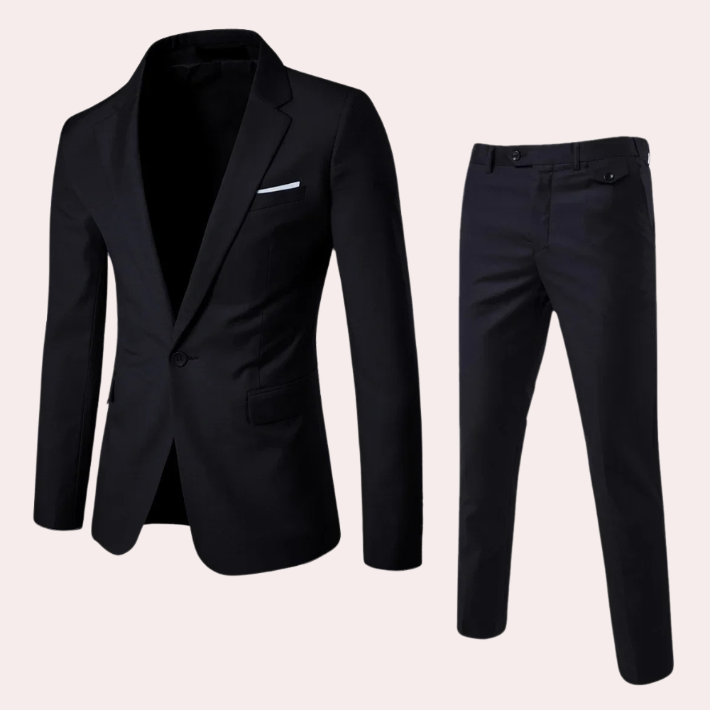 Men's Suit with Blazer and Trousers - Alexander-Black-S-The Livary