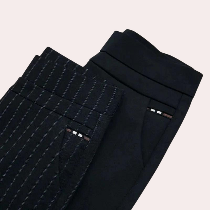 Stylish Stretch Ladies' Trousers - Elara-Black-M-The Livary