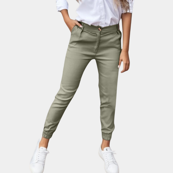 Comfortable Ladies' Trousers - Amelia-Green-S-The Livary