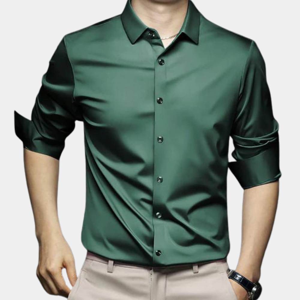 Wrinkle-free Timeless Men's Shirt - Mason-Green-S-The Livary