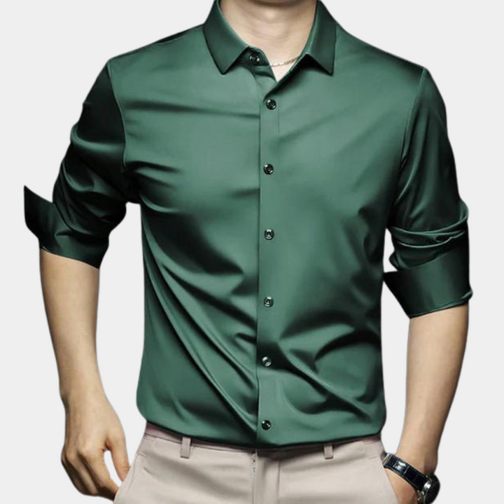 Wrinkle-free Timeless Men's Shirt - Mason-Green-S-The Livary