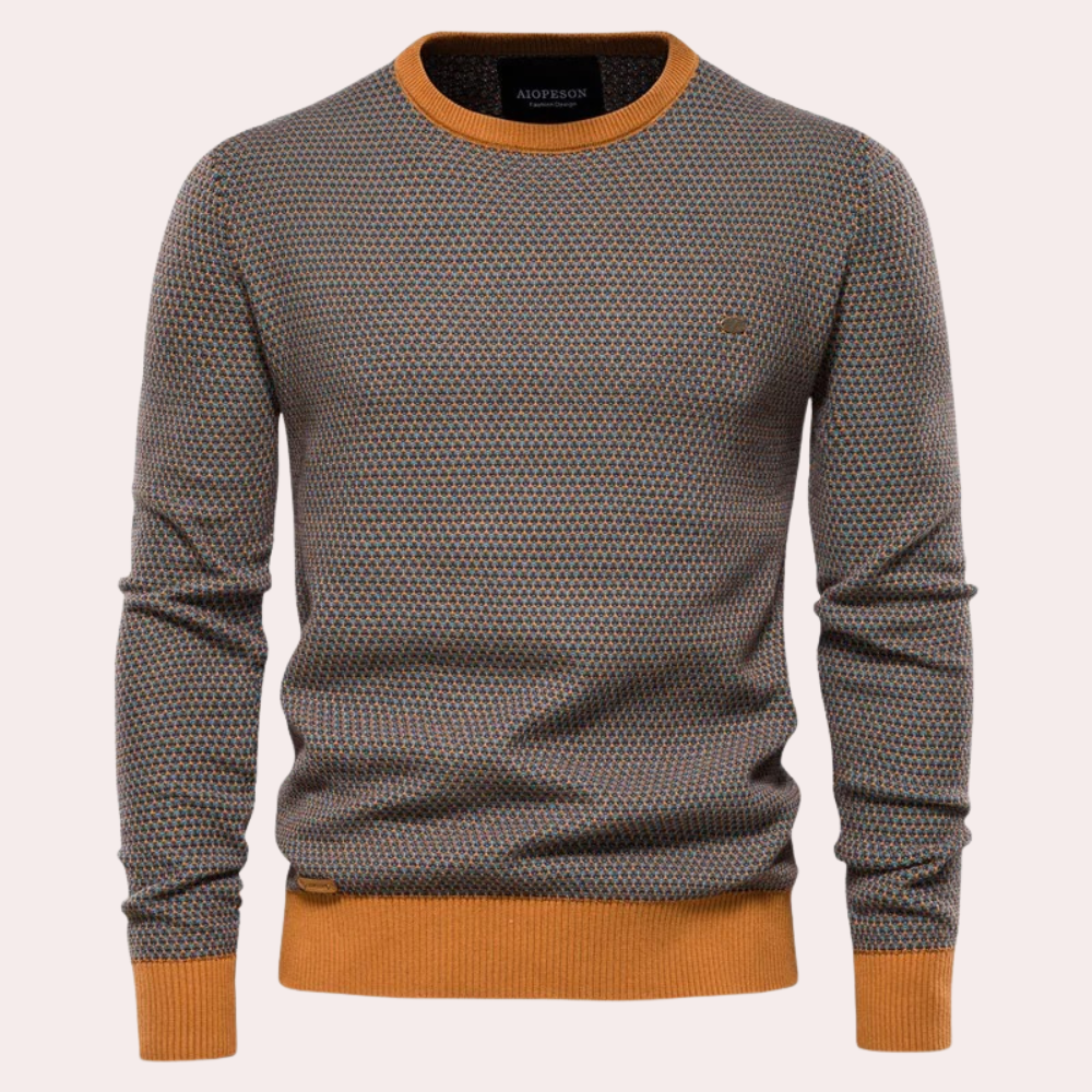 Soft and Warm Men's Sweater - Luca-Orange-S-The Livary
