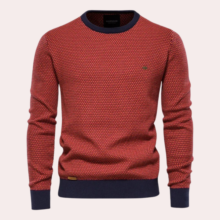 Soft and Warm Men's Sweater - Luca-Red-S-The Livary