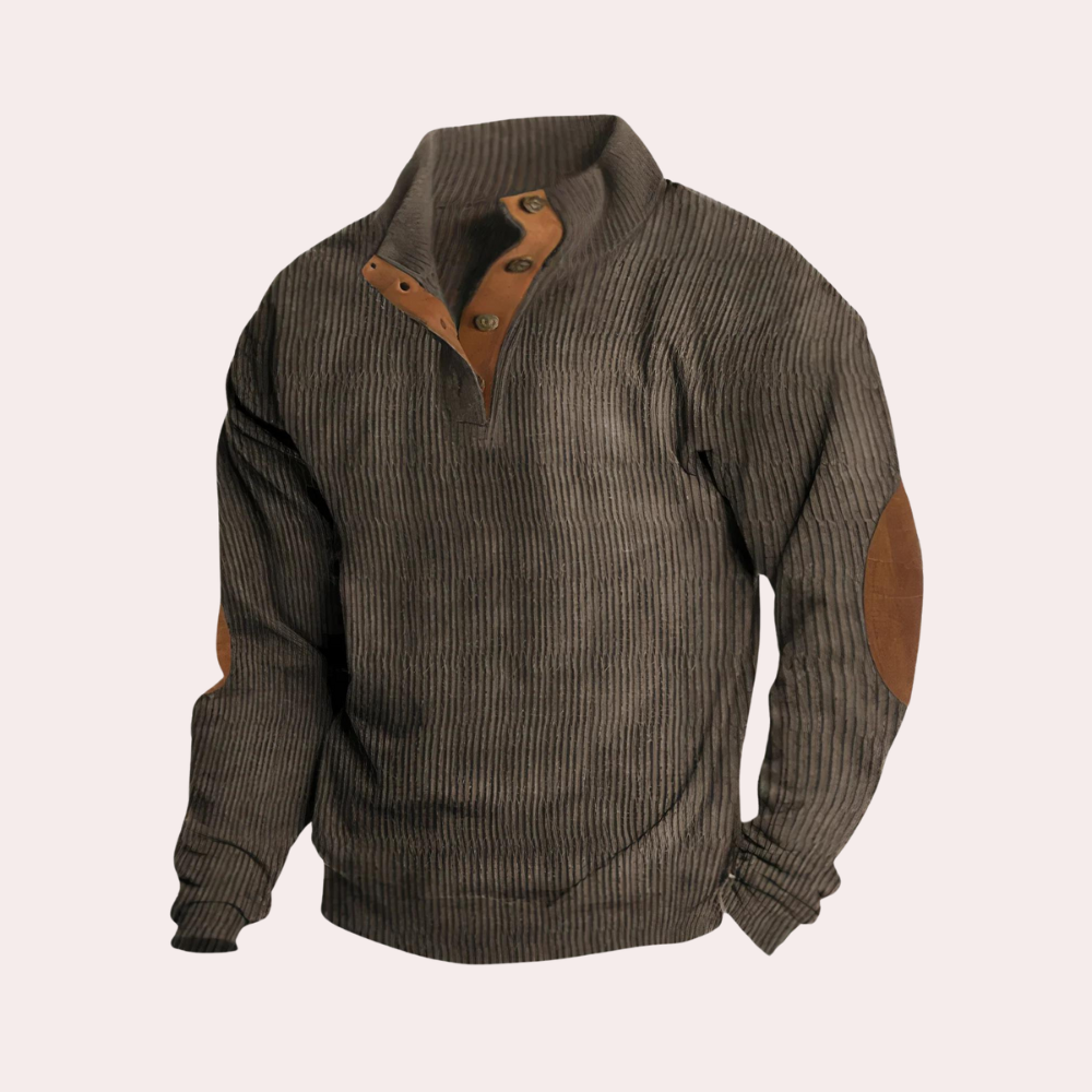 Comfortable Corduroy Sweater for Men - Milan-Brown-S-The Livary