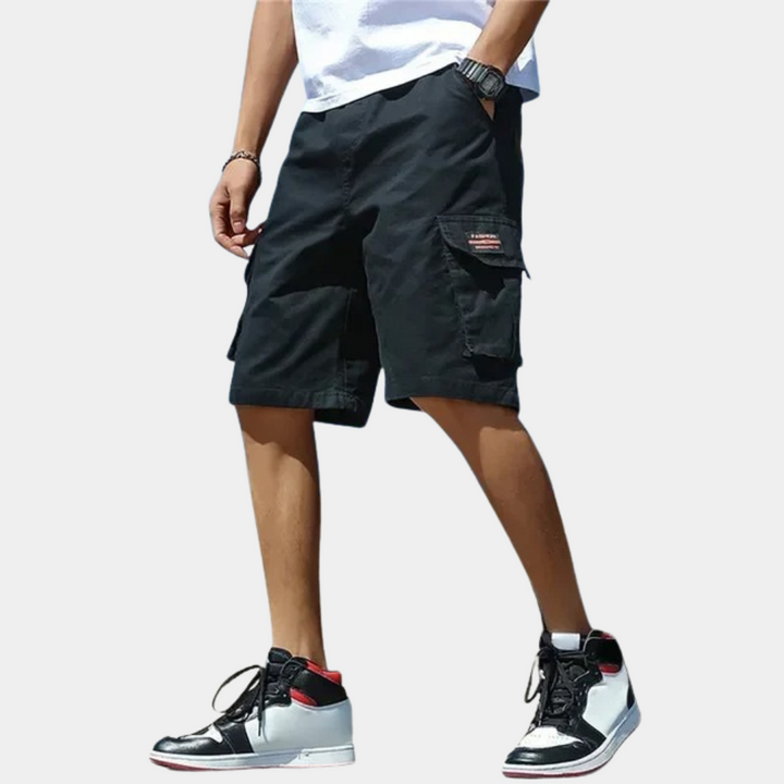 Trendy Cargo Shorts for Men - Axel-Black-M-The Livary