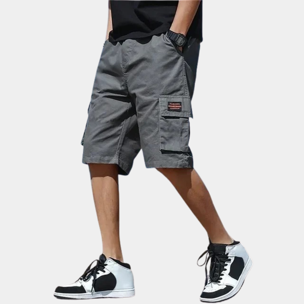 Trendy Cargo Shorts for Men - Axel-Grey-M-The Livary