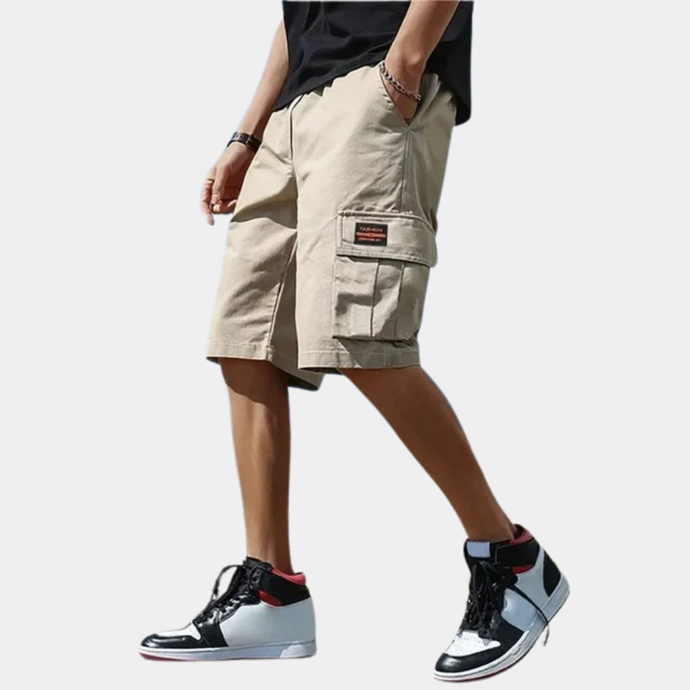 Trendy Cargo Shorts for Men - Axel-Khaki-M-The Livary