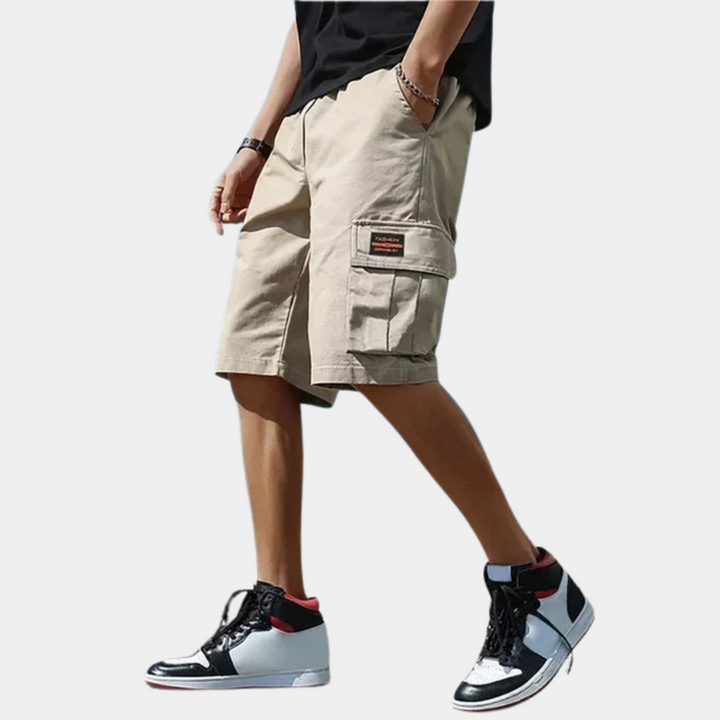 Trendy Cargo Shorts for Men - Axel-Khaki-M-The Livary