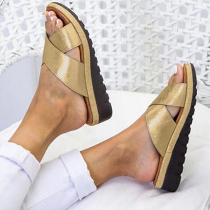 Comfortable Ladies' Sandals - Nova-Gold-2.5-The Livary