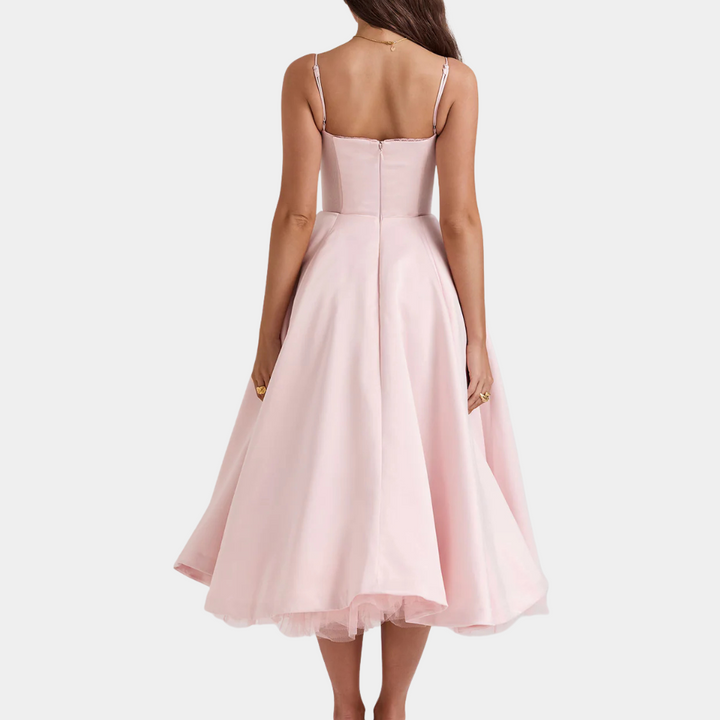 Fashionable Midi Dress - Elena-White-2XS-The Livary