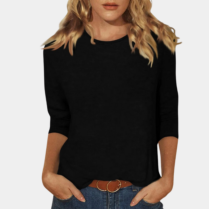 Trendy Ladies Shirt with Long Sleeves - Livia-Black-S-The Livary