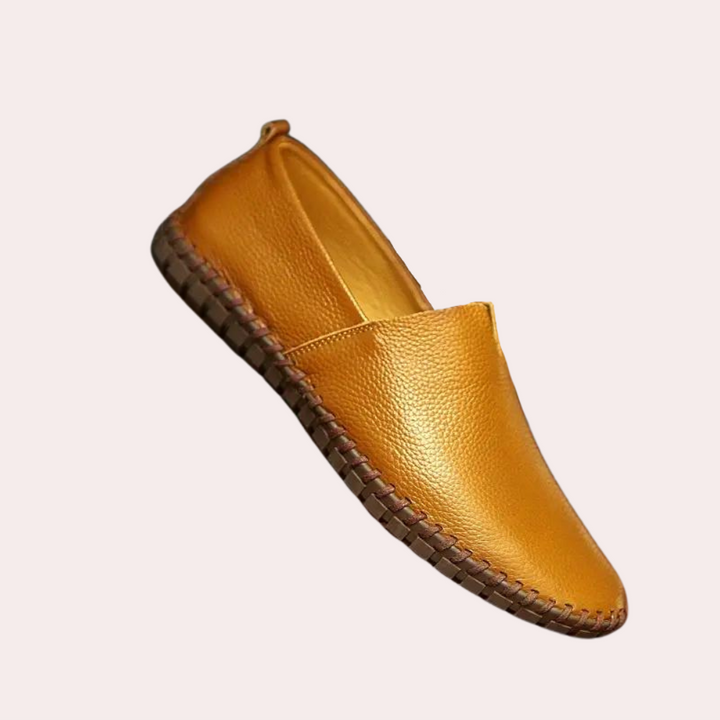Comfortable Leather Slip-Ons for Men - Milan-Brown-6.5-The Livary