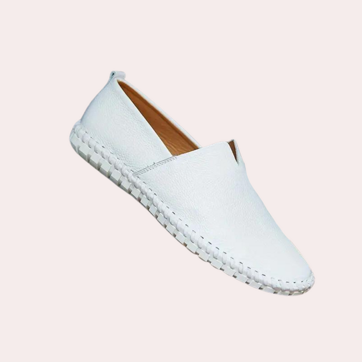 Comfortable Leather Slip-Ons for Men - Milan-White-6.5-The Livary