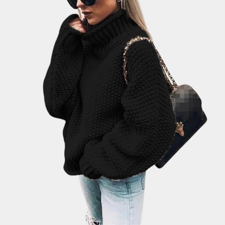 Comfortable Sweater for Women - Sophie-Black-S-The Livary