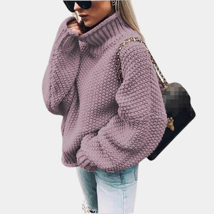 Comfortable Sweater for Women - Sophie-Purple-S-The Livary