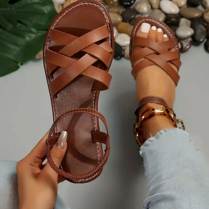 Casual Sandals for Women - Lina-Brown-2-The Livary