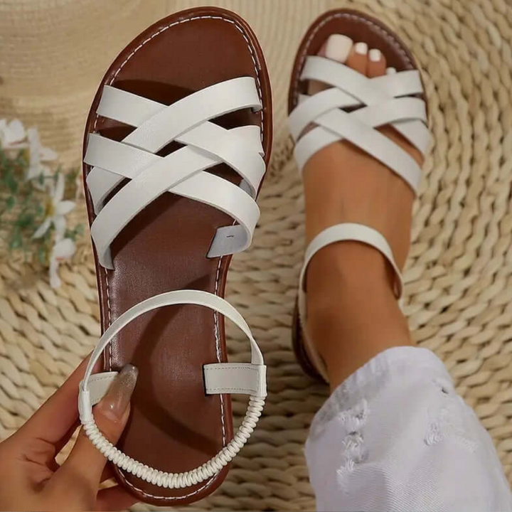 Casual Sandals for Women - Lina-White-2-The Livary