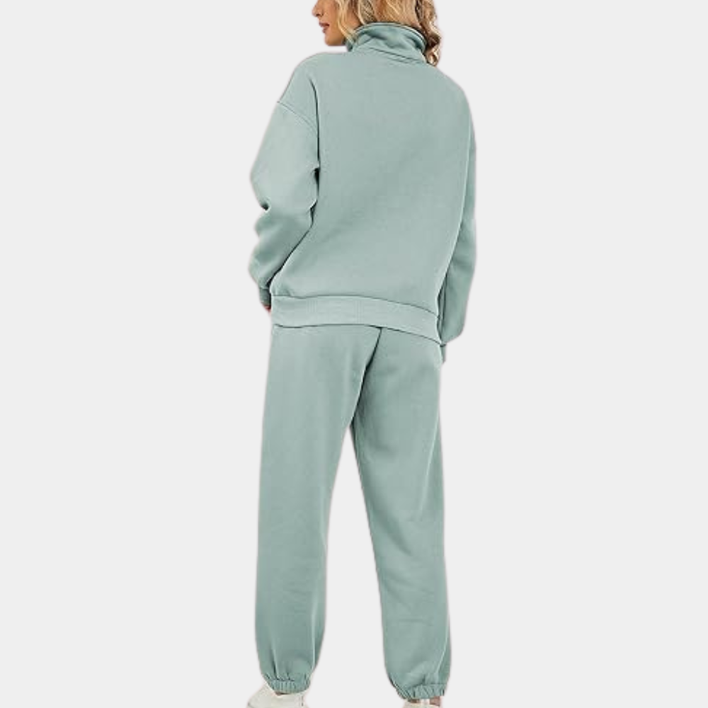 Casual Jogging Suit Set for Women - Riva-Green-S-The Livary