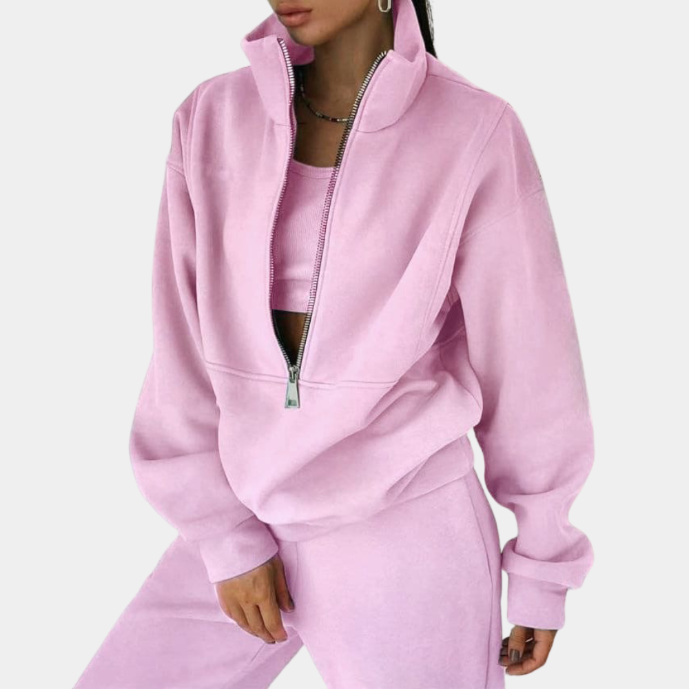 Casual Jogging Suit Set for Women - Riva-Pink-S-The Livary