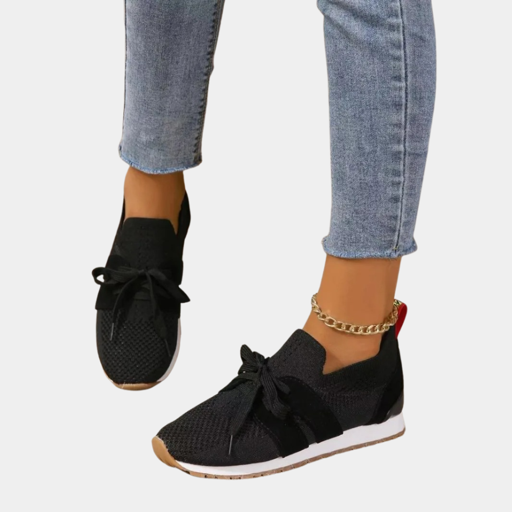 Comfortable and Stylish Women's Sneakers - Nova-Black-2.5-The Livary