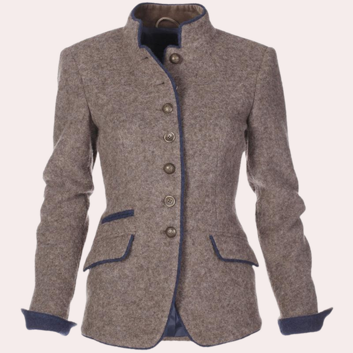 Refined Ladies Blazer - Elara-Brown-XS-The Livary