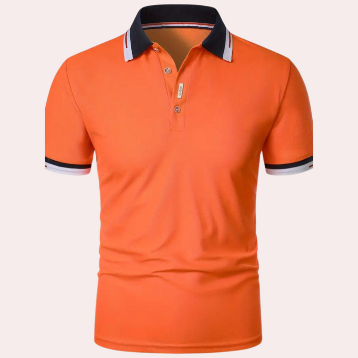 Stylish Orange Men's Polo - Jules-S-The Livary