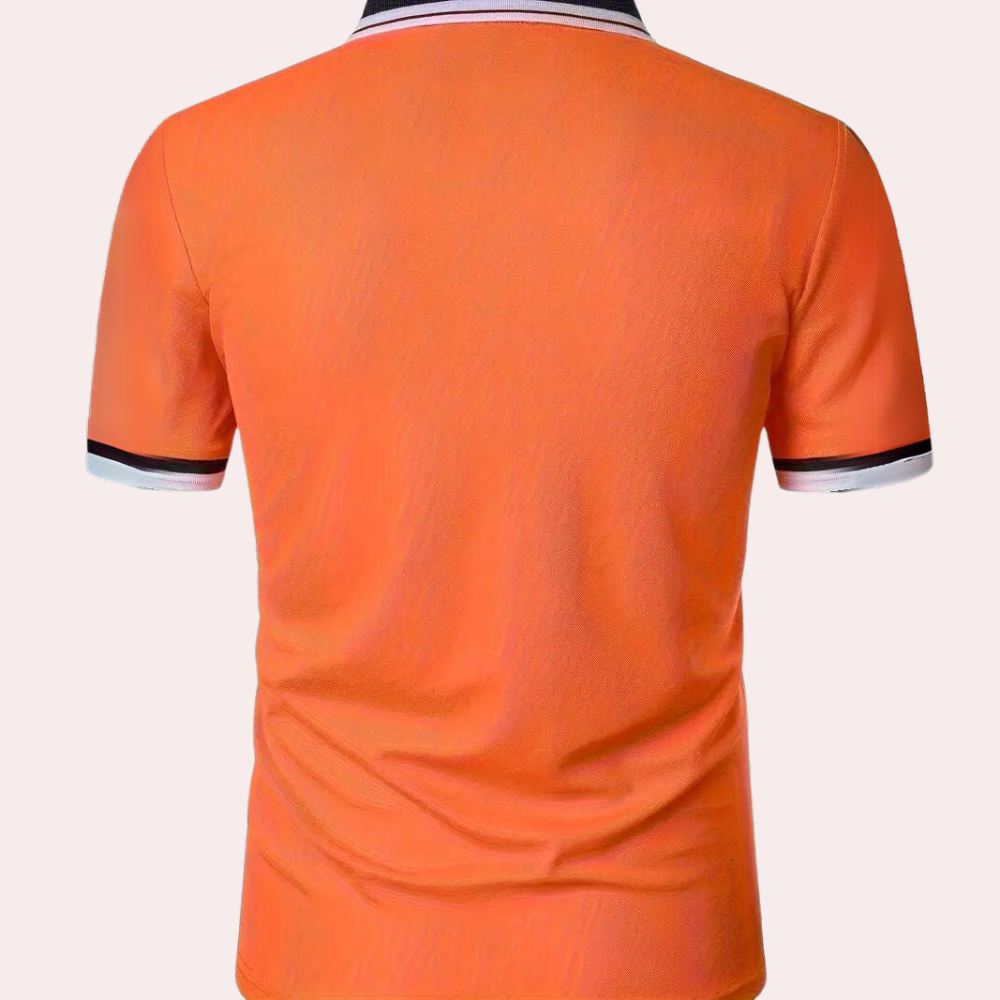 Stylish Orange Men's Polo - Jules-S-The Livary