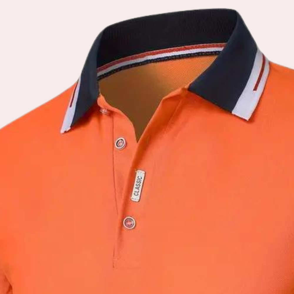 Stylish Orange Men's Polo - Jules-S-The Livary