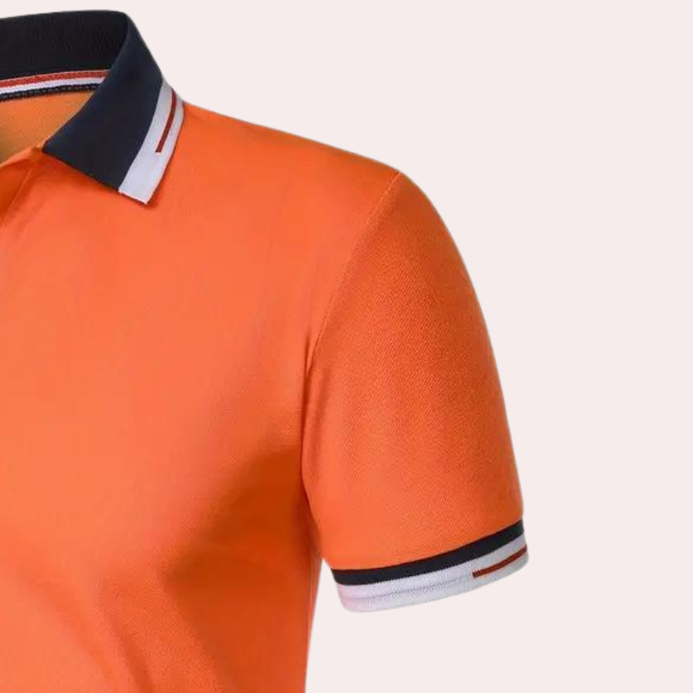 Stylish Orange Men's Polo - Jules-S-The Livary