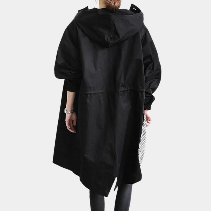 Trendy Long Ladies Jacket - Alessia-Black-XS-The Livary