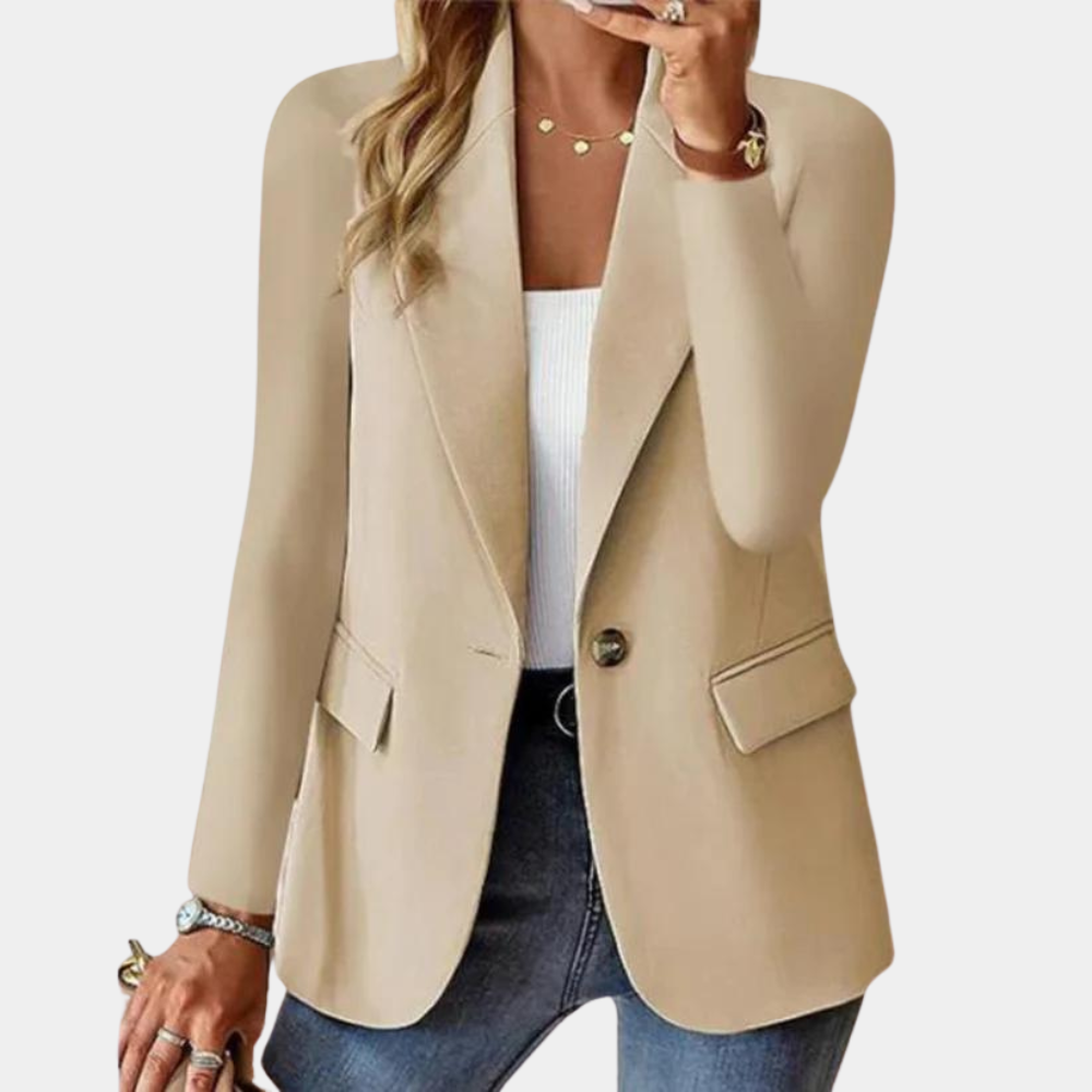 Stylish Blazer for Ladies - Juliette-Apricot-XS-The Livary