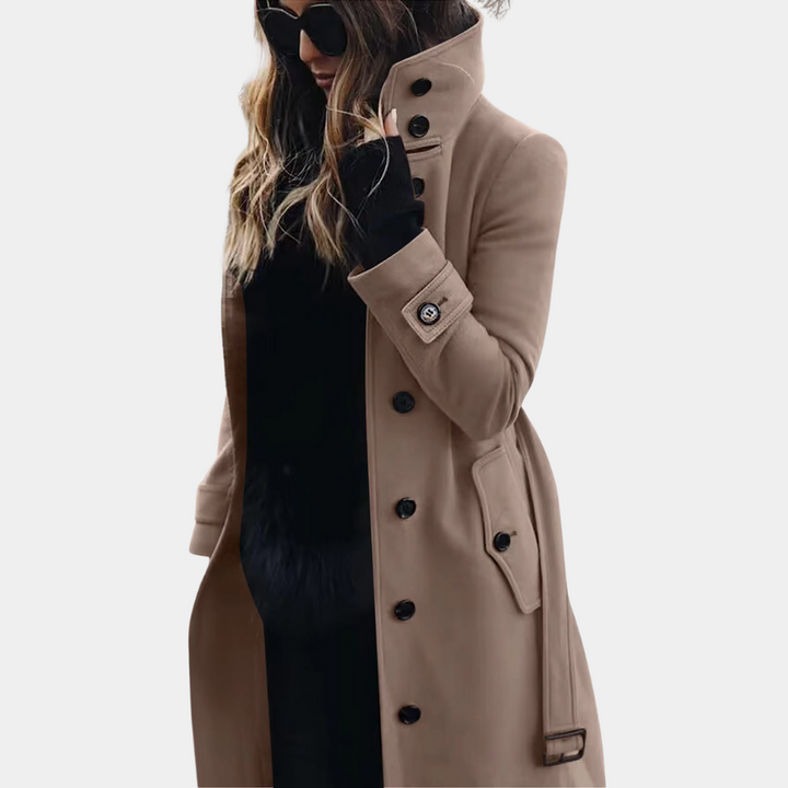 Stylish Ladies Trench Coat - Vivienne-Khaki-XS-The Livary