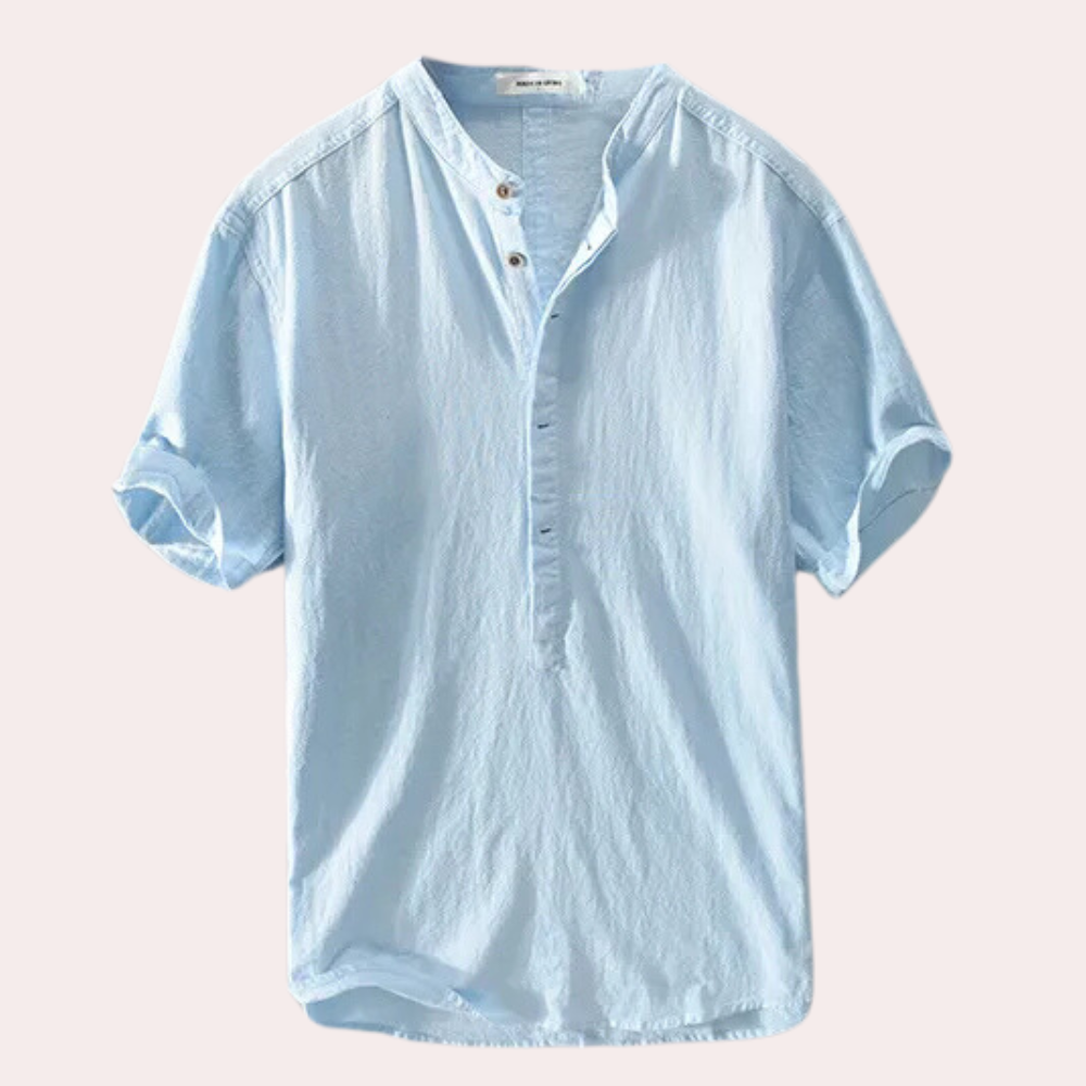 Comfortable Summer Shirt for Men - Milo-Blue-S-The Livary