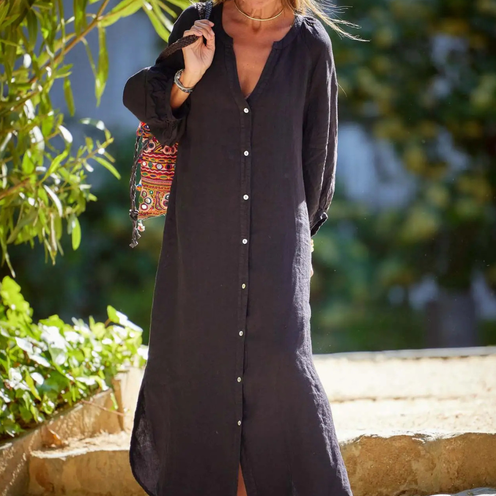 Lightweight Long Summer Dress - Naomi-White-2XS-The Livary