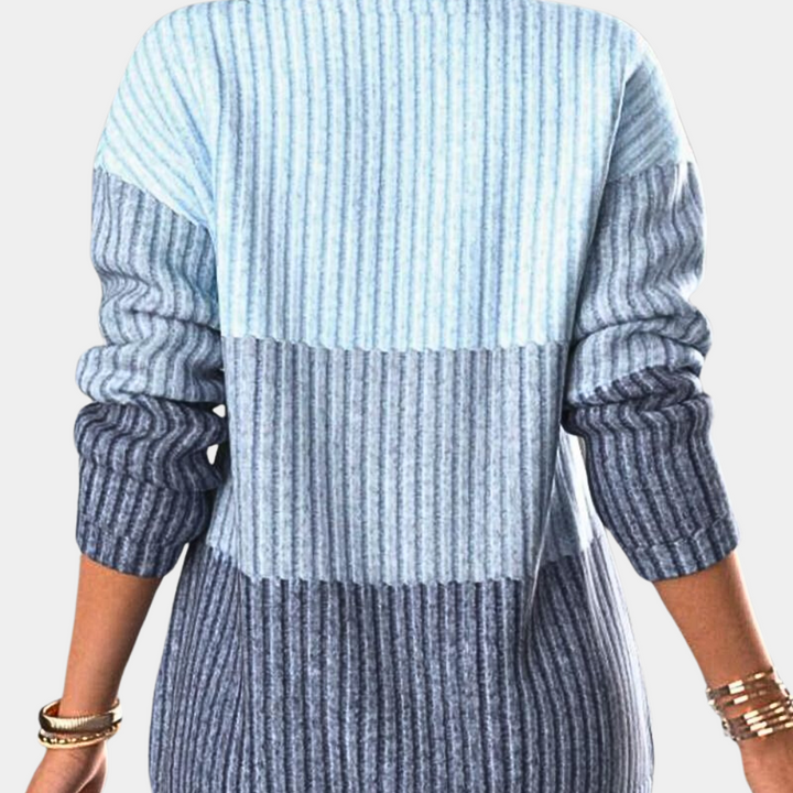 Warm Ladies' Jumper with Zip - Lina-Pink-XS-The Livary