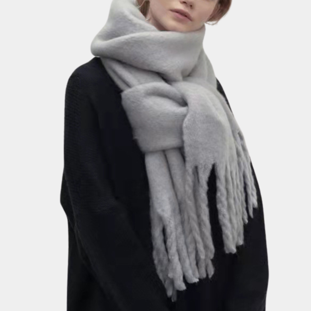 Stylish and Soft Women's Scarf - Elise-Grey-The Livary