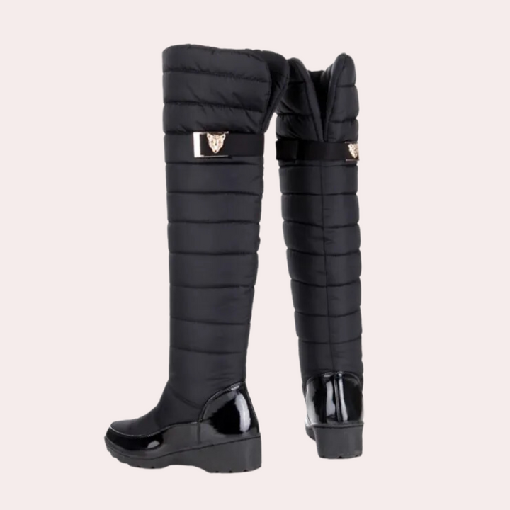 Warm Overknee Boots with Timeless Style - Sofia-Black-3-The Livary