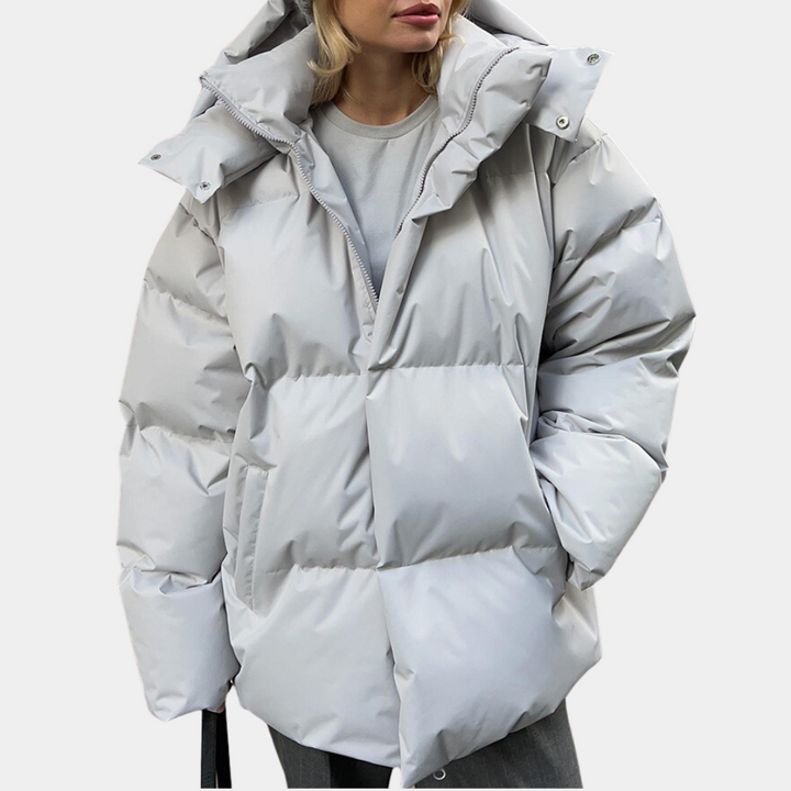 Stylish and Weatherproof Ladies Jacket - Windbreaker-Light grey-XS-The Livary