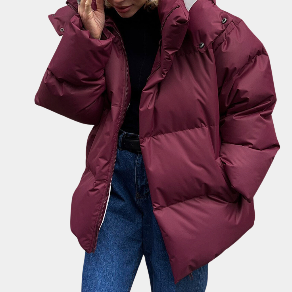 Stylish and Weatherproof Ladies Jacket - Windbreaker-Wine red-XS-The Livary