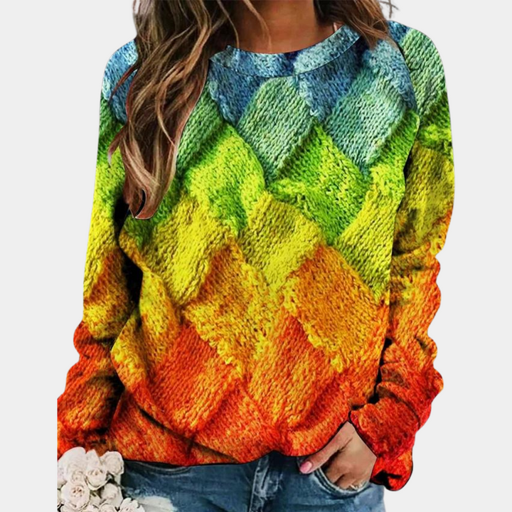 Stylish Coloured Ladies Sweater - Camilla-Rainbow-XS-The Livary