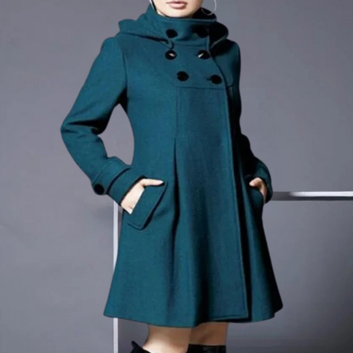 Medila - Trendy Women's Jacket with Side Pockets-Dark green-XS-The Livary