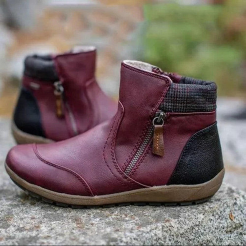 Stylish Waterproof Women's Boots - Isabeau-Red-2.5-The Livary