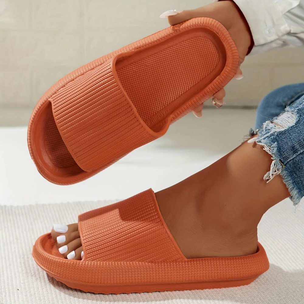 Comfortable Non-Slip Bath Slippers for Women - Elaya-Yellow-2.5-The Livary