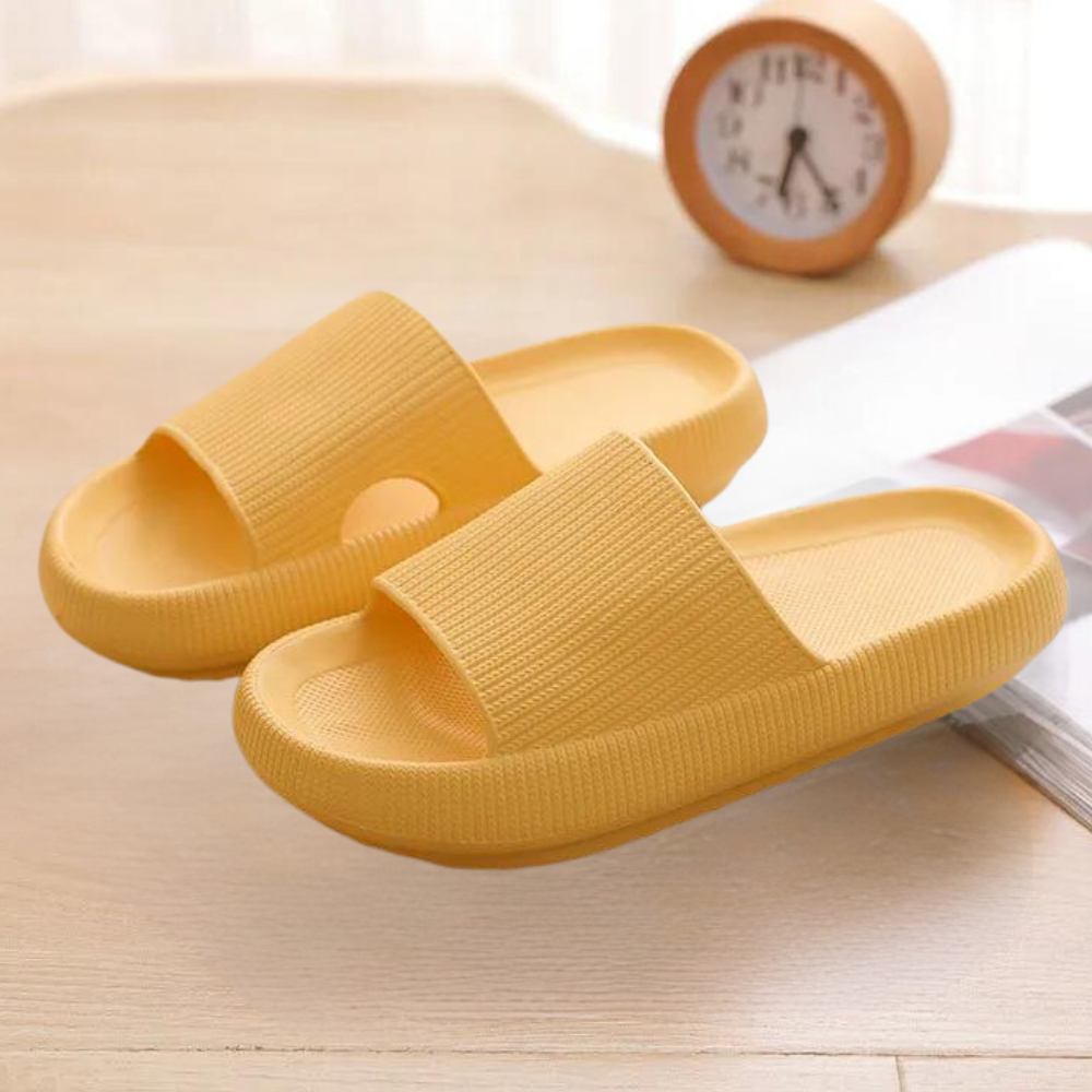 Comfortable Non-Slip Bath Slippers for Women - Elaya-Yellow-2.5-The Livary