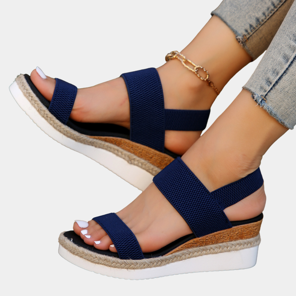 Comfortable Ladies Sandals for Every Day - Noa-Blue-2.5-The Livary